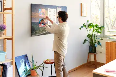 Tableau d’affichage en liège Vue sur les montagnes et les vallées