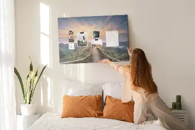 Tableau d’affichage en liège Vue sur les montagnes et les vallées