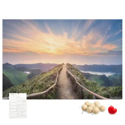 Tableau d’affichage en liège Vue sur les montagnes et les vallées