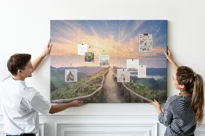 Tableau d’affichage en liège Vue sur les montagnes et les vallées