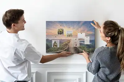 Tableau d’affichage en liège Vue sur les montagnes et les vallées