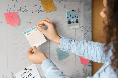 Tableau en liège déco Planificateur hebdomadaire d'hiver