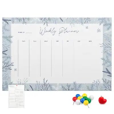 Tableau en liège déco Planificateur hebdomadaire d'hiver