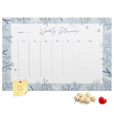 Tableau en liège déco Planificateur hebdomadaire d'hiver