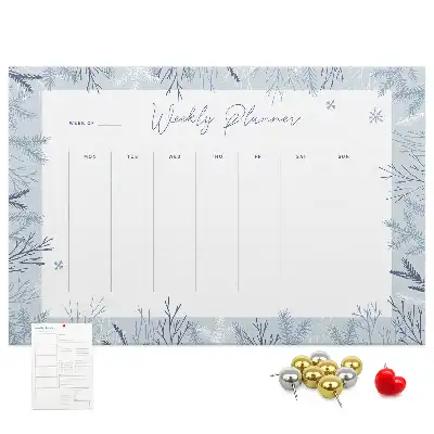 Tableau en liège déco Planificateur hebdomadaire d'hiver