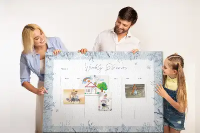 Tableau en liège déco Planificateur hebdomadaire d'hiver