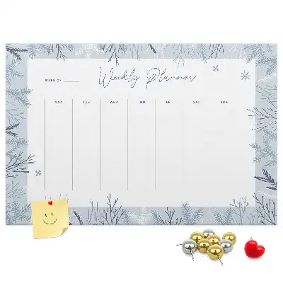 Tableau en liège déco Planificateur hebdomadaire d'hiver