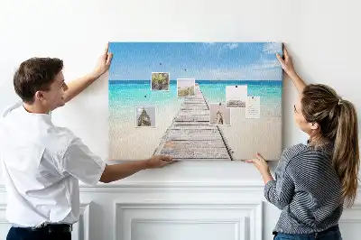 Tableau de liège Île tropicale