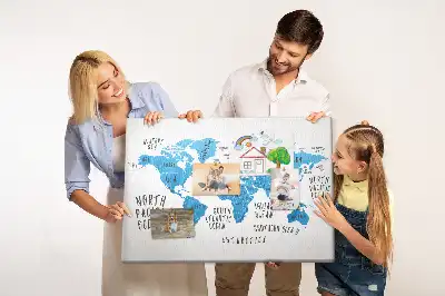 Tableau en liège déco Carte bleue de la terre
