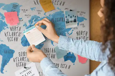 Tableau en liège déco Carte bleue de la terre