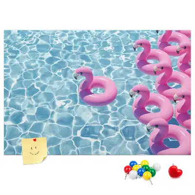 Tableau de liège Pissenlits flamants roses