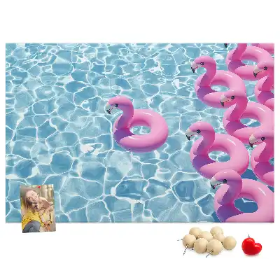 Tableau de liège Pissenlits flamants roses