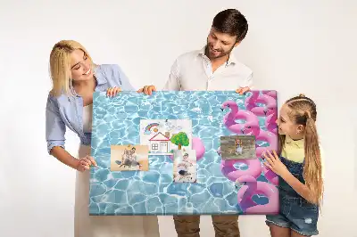 Tableau de liège Pissenlits flamants roses