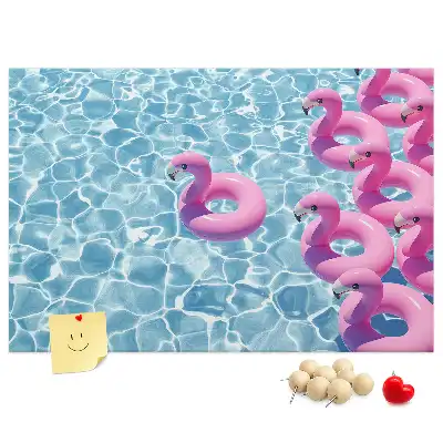 Tableau de liège Pissenlits flamants roses