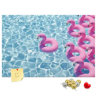 Tableau de liège Pissenlits flamants roses