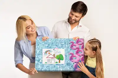 Tableau de liège Pissenlits flamants roses