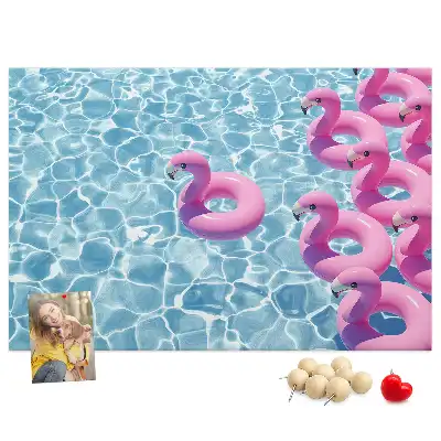 Tableau de liège Pissenlits flamants roses
