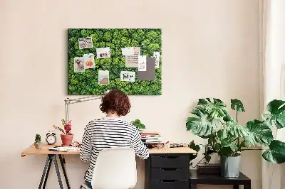 Tableau en liège déco Forêt à vol d'oiseau