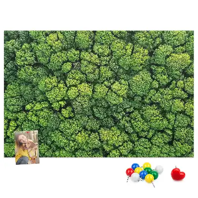Tableau en liège déco Forêt à vol d'oiseau