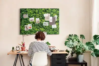 Tableau en liège déco Forêt à vol d'oiseau