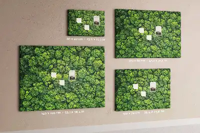 Tableau en liège déco Forêt à vol d'oiseau