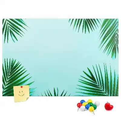 Tableau mural en liège motif forêt tropicale botanique