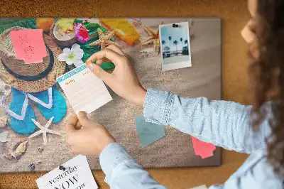 Tableau en liège déco Été exotique
