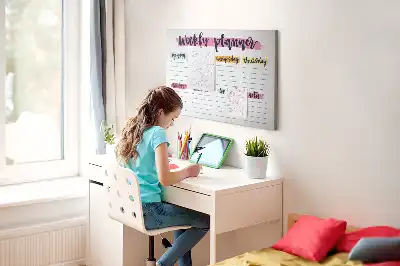 Tableau d’affichage en liège Planificateur écrit à la main