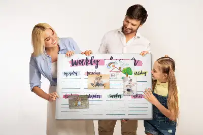Tableau d’affichage en liège Planificateur écrit à la main