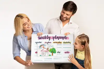 Tableau d’affichage en liège Planificateur écrit à la main