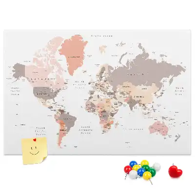 Carte du monde détaillée en liège
