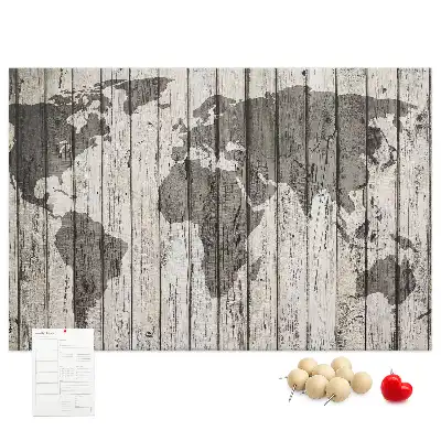 Tableau d’affichage en liège Carte du Monde Planches