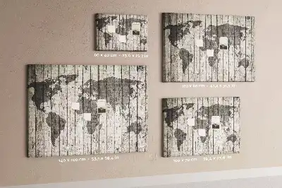 Tableau d’affichage en liège Carte du Monde Planches