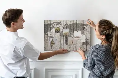Tableau d’affichage en liège Carte du Monde Planches