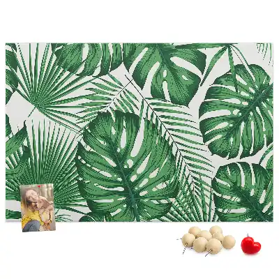 Tableau de liège Feuilles de monstera