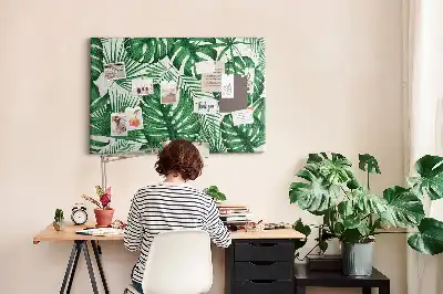 Tableau de liège Feuilles de monstera
