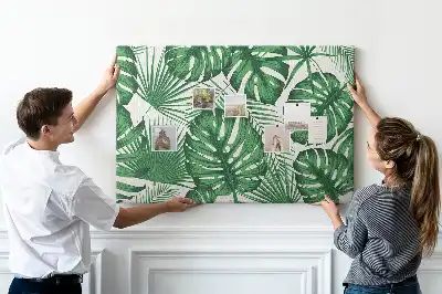 Tableau de liège Feuilles de monstera