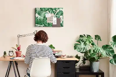 Tableau de liège Feuilles de monstera