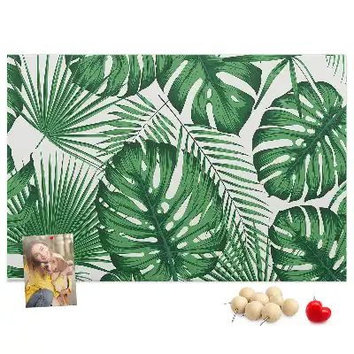 Tableau de liège Feuilles de monstera