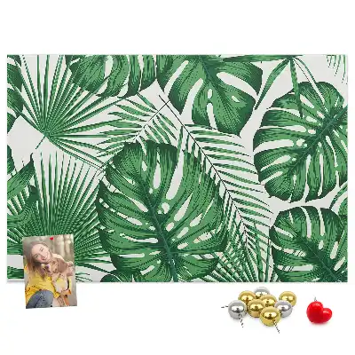 Tableau de liège Feuilles de monstera