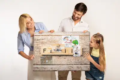 Tableau d’affichage en liège Motif décoratif familial