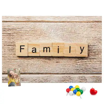 Tableau d’affichage en liège Motif décoratif familial