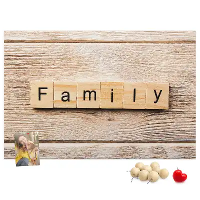 Tableau d’affichage en liège Motif décoratif familial
