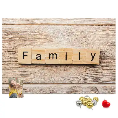 Tableau d’affichage en liège Motif décoratif familial