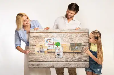 Tableau d’affichage en liège Motif décoratif familial