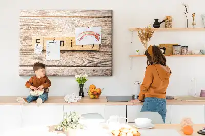 Tableau d’affichage en liège Motif décoratif familial
