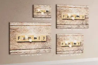 Tableau d’affichage en liège Motif décoratif familial