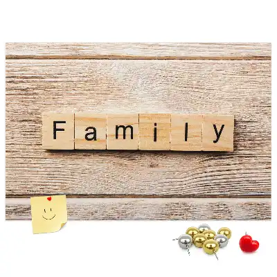 Tableau d’affichage en liège Motif décoratif familial