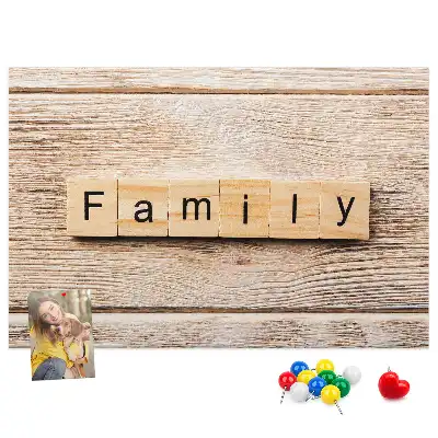 Tableau d’affichage en liège Motif décoratif familial