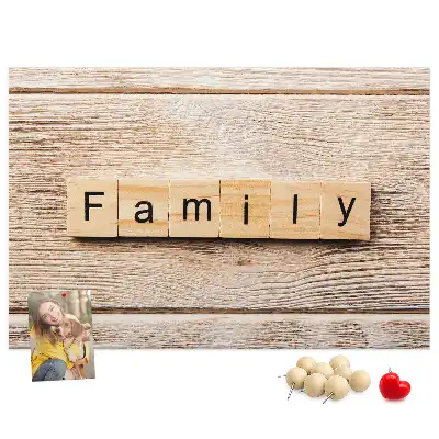 Tableau d’affichage en liège Motif décoratif familial